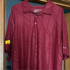 Nike Golf Dri-fit XL Shirt. Perfect burgandy polo for Golf.